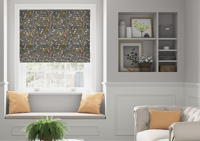 Tweety, Charcoal - Roman Blind - Image 3